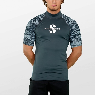 Scubapro Rashguard UPF50, krátký rukáv, pánské, šedá