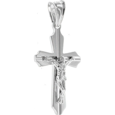 Argento Stříbrný přívěsek křížek s Ježíšem 84877