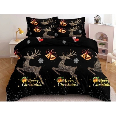 Textilomanie Obliečky z mikrovlákna STARLIT DEER čierne Rozmer obliečky: 70x80 140x200