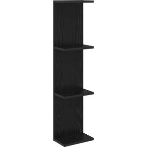 vidaXL Стенен рафт Черен дъб 22 x 15 x 100 см Инженерна дървесина (8012438)