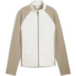 PUMA Дамско поларено яке Puma Womens Cloudspun Fleece Hybrid Performance Golf Jacket - Warm White