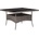 Градинска трапезна маса, сива, полиратан и стъкло