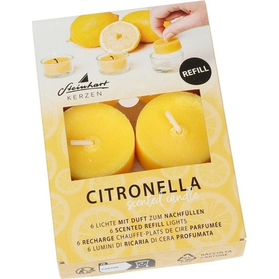 Steinhart Vonné čajové svíčky Citronela náplň pr. 3,8 x 1,7 cm, 6 ks – Zboží Dáma