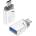 XO Адаптер XO USB гнездо - Type-C, OTG, FEHÉR XO-NB256B (XO-NB256B)