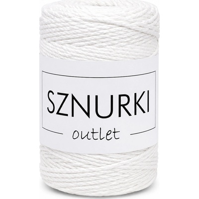 Bobbiny Macrame sznurki outlet - (1,5mm) Macrame sznurki outlet - (1,5mm): White