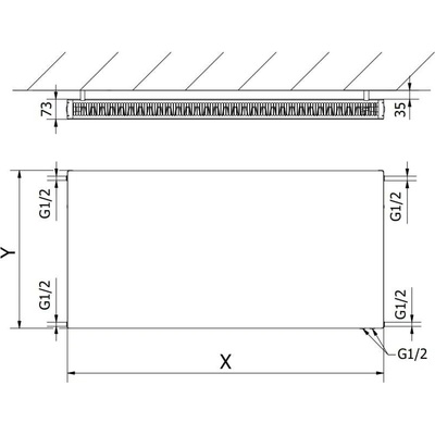 Mexen Flat CVF21 W621F-060-060-00 600 mm x 600 mm