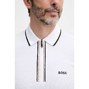 BOSS Green тениска с яка мъжка от памук с еластан (50555698) - answear - 234,50 лв