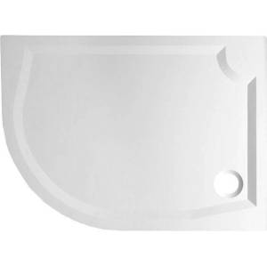 SAPHO - Душ-тава RIVA, 100x80 см, дясна, бяла GR10080R (GR10080R)