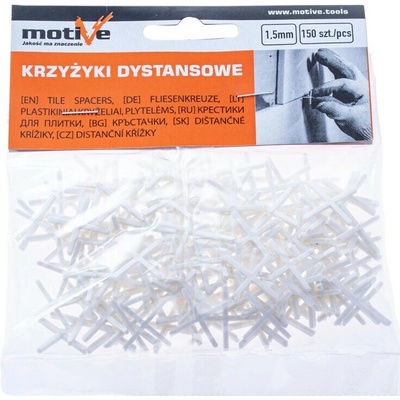 MOTIVE Distančné krížiky 1,5 mm pre obklady a dlažbu (150 ks)