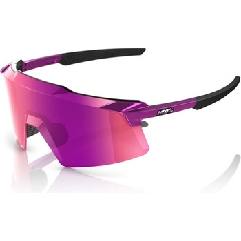 100% % Aerocraft Слънчеви очила, гланц лилав хром - лилаво многослойно огледало (60032-00014)