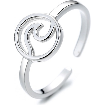 DELIS Регулируем пръстен, сребро 925, jw1367, модел вълна, родиево покритие (jw1367)