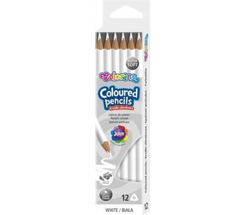 Colorino trojhranné farbičky biele 86570PTR