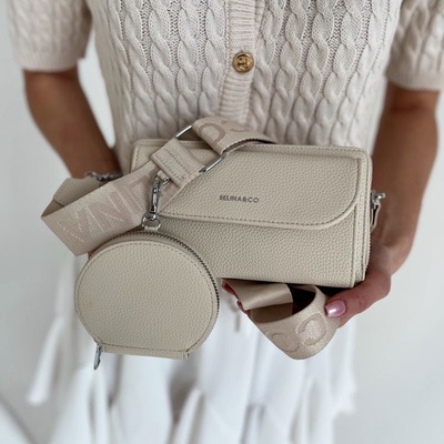 Béžova crossbody/peňaženka F-Y-90-4-beige