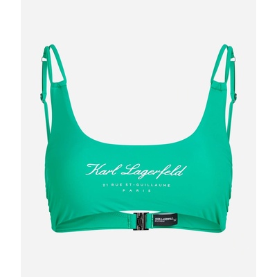 Karl Lagerfeld plavky Hotel Karl Bikini Top zelený