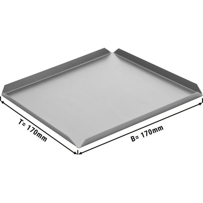 G.Gastro 5ks Cukrářský prezentační talíř/tác z hliníku 170x170x10 mm Stříbrný D11886467