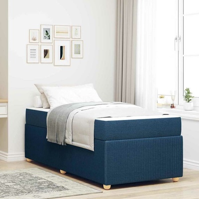 zahrada-XL 3398359 Rám postele s matrací s matrací Modrá textil