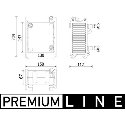CHLADIČ TURBA, INTERCOOLER MAHLE CI 224 000P