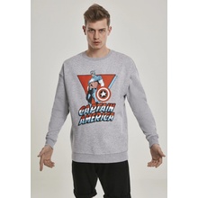 Merchcode Pánska mikina Captain America Crewneck grey