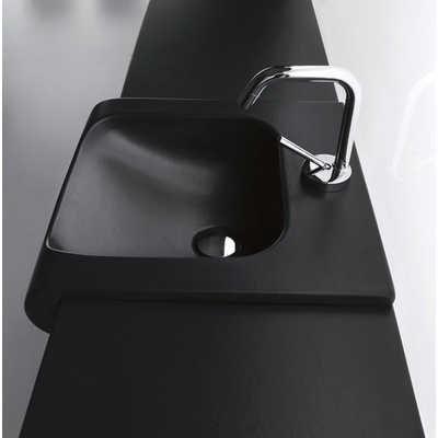 Kerasan INKA odkladná keramická doska 12x35,5cm, čierna mat 341531