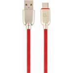 Gembird USB 2.0 A - USB-C M/M кабел за данни 2 м червен Премиум каучук CC-USB2R-AMCM-2M-R (CC-USB2R-AMCM-2M-R)