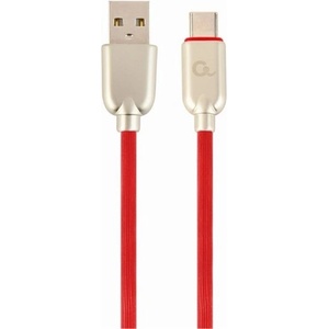 Gembird USB 2.0 A - USB-C M/M кабел за данни 2 м червен Премиум каучук CC-USB2R-AMCM-2M-R (CC-USB2R-AMCM-2M-R)