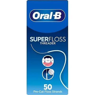 Oral-B Super Floss ortodontická rozpínající se předstřižených úseků 50 ks