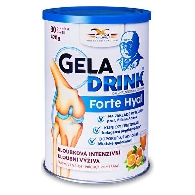 Orling Geladrink Forte Hyal kolagen pomerančový prášek 420 g