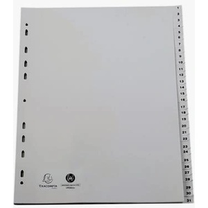 EXACOMPTA Регистър, пластмасов, a4+, 1-31, exacompta, сив 2931e (2931e)