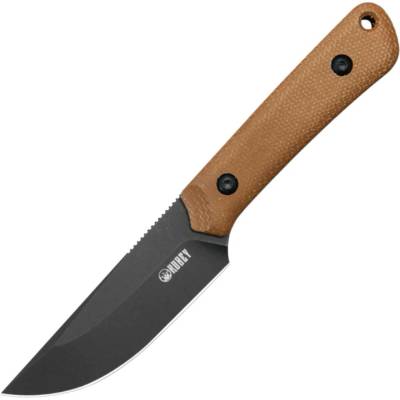 KUBEY Thorn Blackwash14C28N Blade Brown Micarta KU413F
