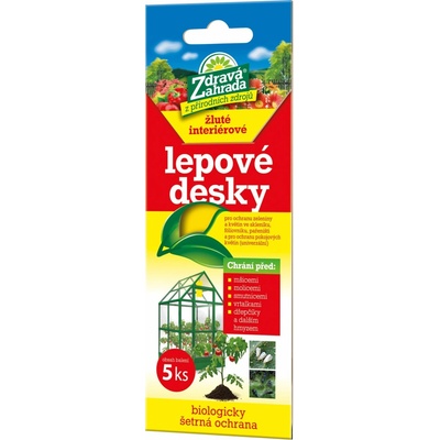 Nohel Garden Dosky lepové ZDRAVÁ ZÁHRADA žlté na vošky 7,5x20cm 5 ks
