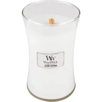 WoodWick Island Coconut ароматна свещ с дървен фитил 609, 5 гр