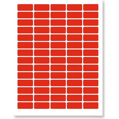 CDRmarket ETR0ECO0102A420RED samolepiace etikety 38 x 21,2 mm, 65 etiket, A4, 20 listů, červené