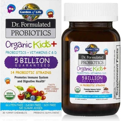 Garden of Life Dr. Formulated organická probiotiká pre deti lesné ovocie 30 tabliet