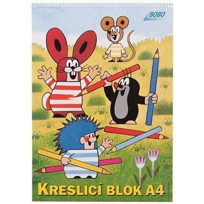 Bobo Kreslící blok KRTEK spirála A4 čistý – Zboží Dáma