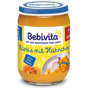 Bebivita БИО пюре тиква, пилешко месо и ябълка 190г