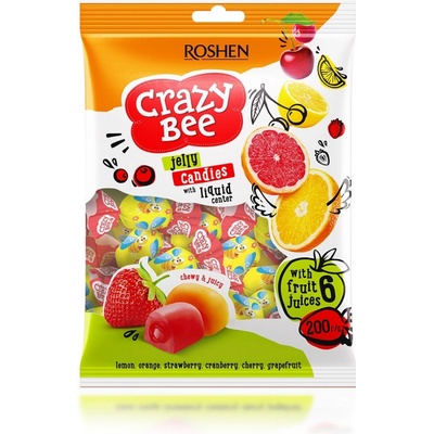 Roshen Crazy Bee Fruitty 24 x 200 g