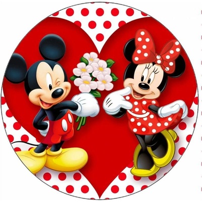 Jedlý papír Mickey a Minnie love 19,5 cm - Pictu Hap – Hledejceny.cz