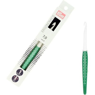 Ergonomický háčik Prym 7 mm zelený