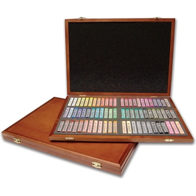 Mungyo Gallery Artist Sada měkkých pastelů v dřevěném kufříku 72 ks