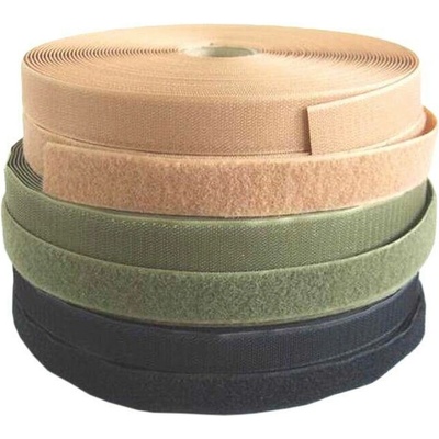 Uzávěr stuhový - suchý zip š. 38 mm - smyčky [10 cm] černá