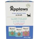 Applaws Fish in Broth Multipack - Комбинирани паучове за котка с Риба в бульон 12х70gr