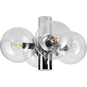 LAMKUR Плафон SFERIO 4xE14/5W/230V лъскав хром/прозрачен (LA60262)