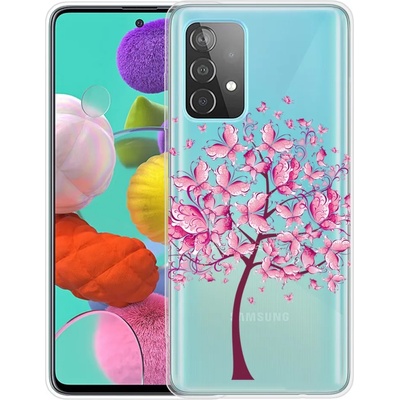 Forcell Силиконов Калъф за Samsung A72, Printing Butterfly Tree Case, Цветен (5901012328746)
