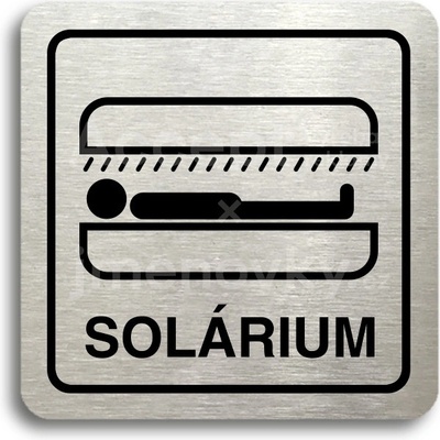 ACCEPT Piktogram solárium VI - stříbrná tabulka - černý tisk
