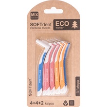 SOFTdent Mezizubní kartáček ECO zahnutý MIX 10 ks