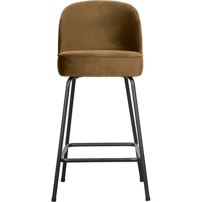 WOOOD Кадифен бар стол в цвят горчица (височина на седалката 64 cm) Vogue - WOOOD (800294-G)