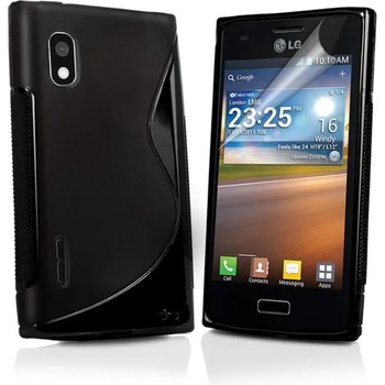 Image 1 of LG E610 Optimus L5 S-Line Силиконов Калъф Черен + Протектор