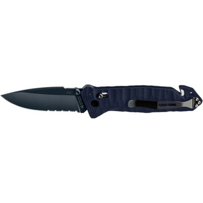 CAC S200 French Army Knife Blue Blade Textured PA6 Blue Handle - Fork Pointed Tip
