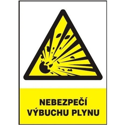 Nebezpečí výbuchu plynu 210x297 mm - plast