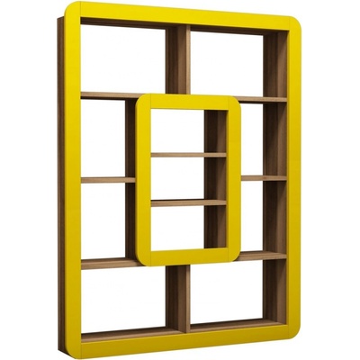 Kalune Design knižnica Orkide orech/žlutá